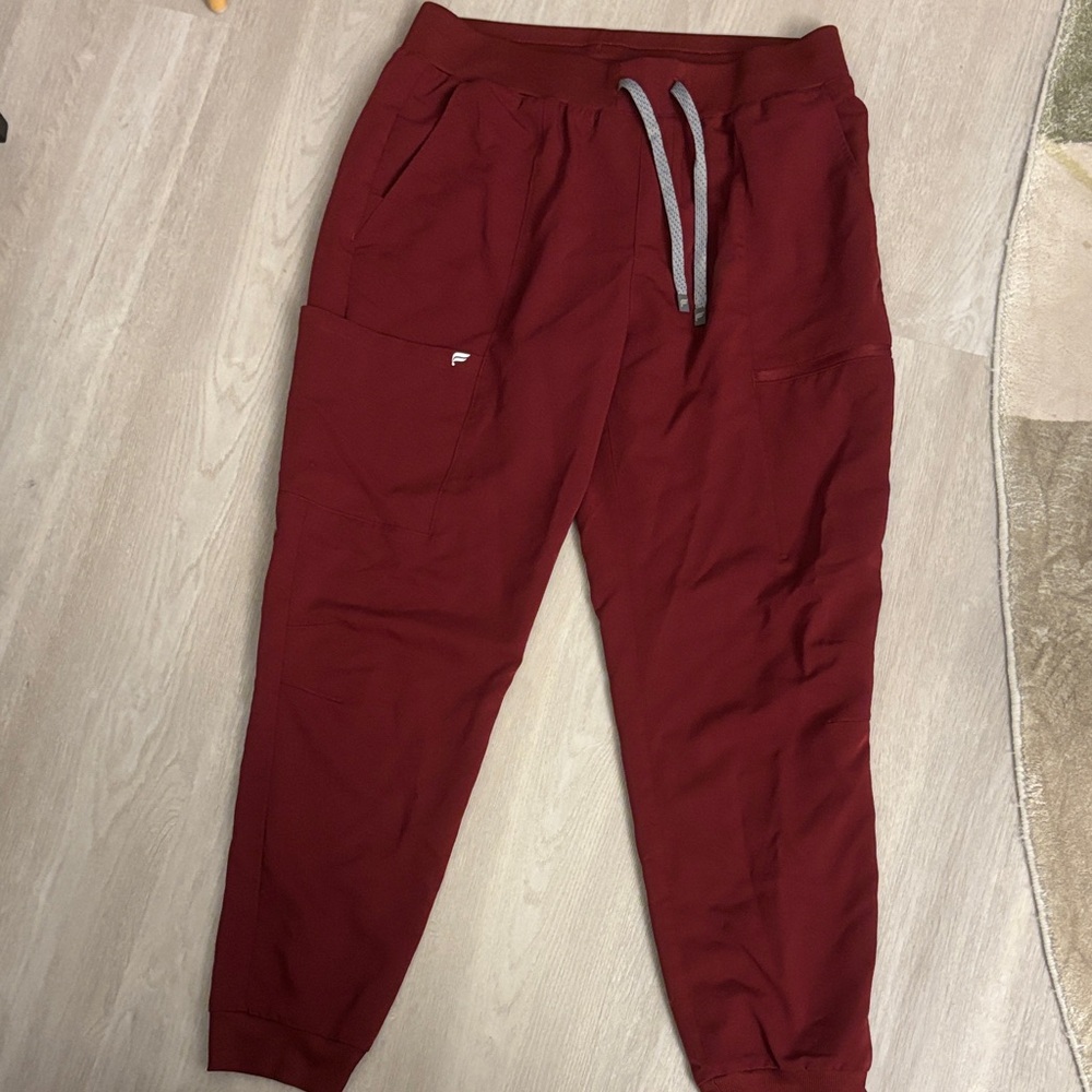 Women’s red Fabletics scrubs bottom
